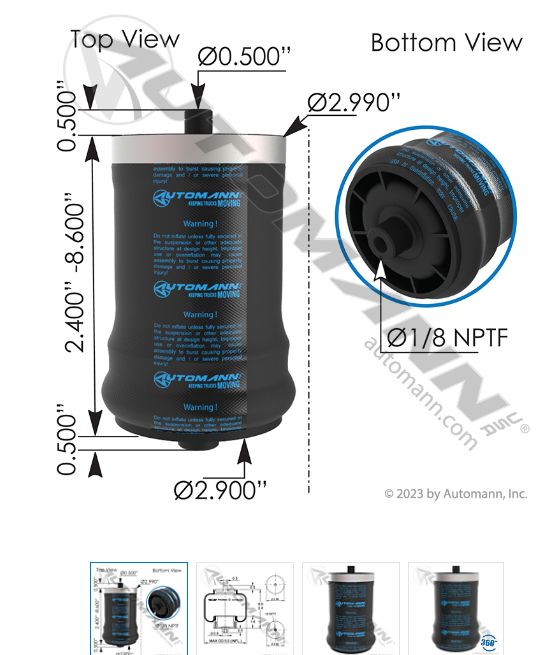 Air Spring Cabin /7087, 1S5-040, 67636, 2218600