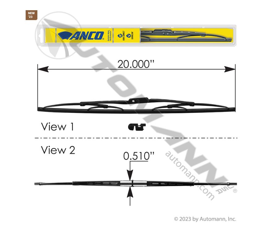 Wiper Blade ANCO 31 Series 20in  31-20 /  30-200