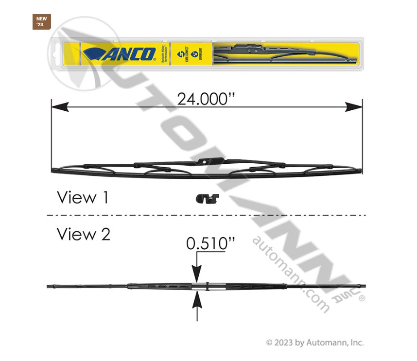 Wiper Blade ANCO 31 Series 24in 31-24 / 30-240