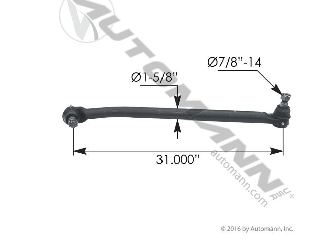 Drag Link 31.000in C to C Kenworth /L24VU8422A11