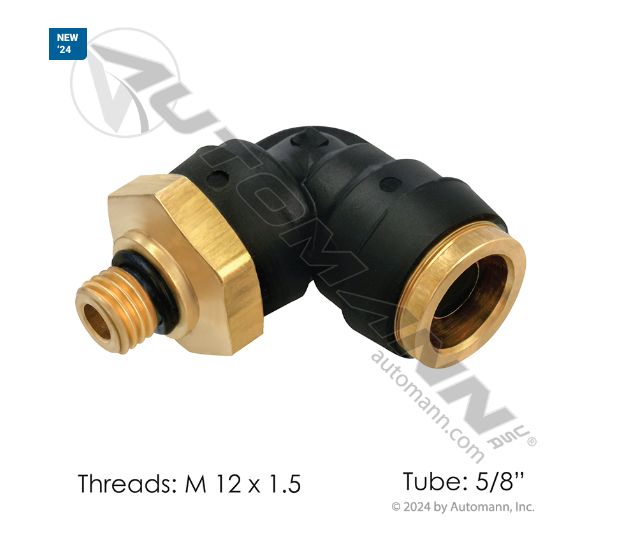 PLC Swivel Male Elbow DOT 5/8in X M12 / 369PTCR10MA12