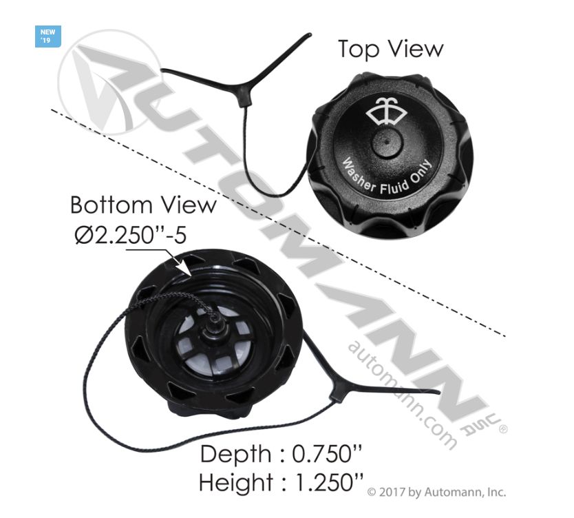 Washer Reservoir CAP - Freightliner Cascadia P/N  FLM080067AE / 080067AE