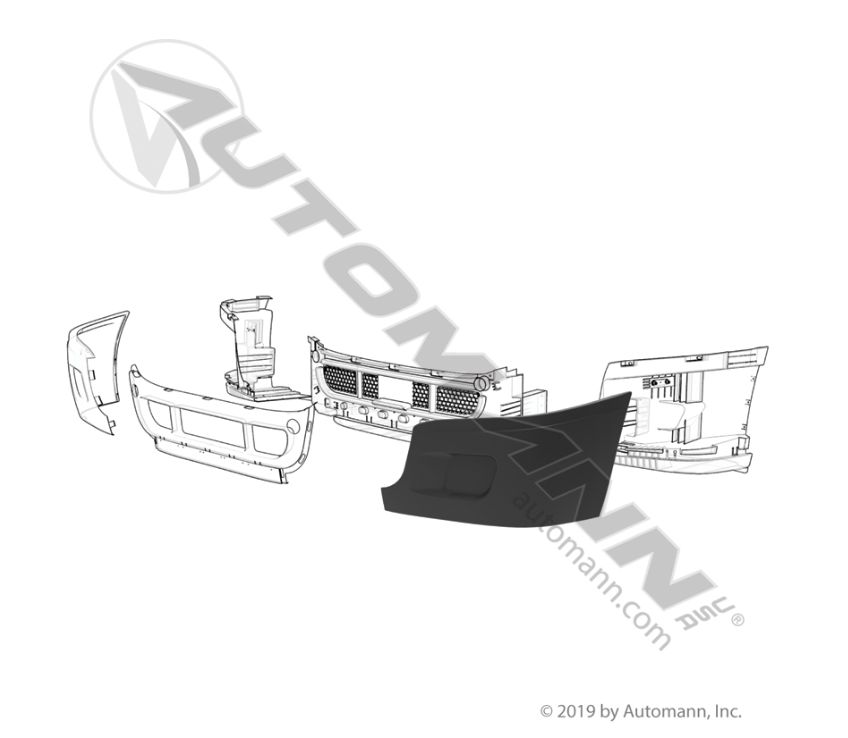 Bumper E/Cap w/o F/Lamp HLE LH /  2127300002 / 2127300008