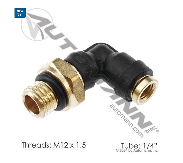 LC Swivel Male Elbow DOT 1/4in X M12 / 369PTCR4MA12