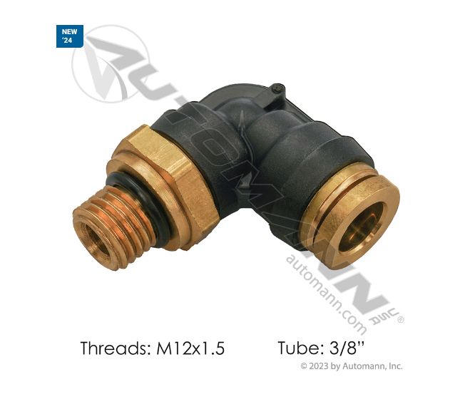 PLC Swivel Male Elbow DOT 3/8in X M12 /369PTCR6MA12