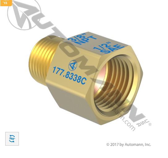 Connector Female SAE 1/2in M Pipe 3/8in/664FHD86, 338C