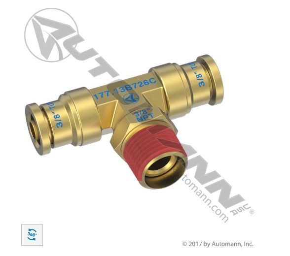 Brass PLC Male Branch Tee 3/8 X 3/8in /177.13B726C