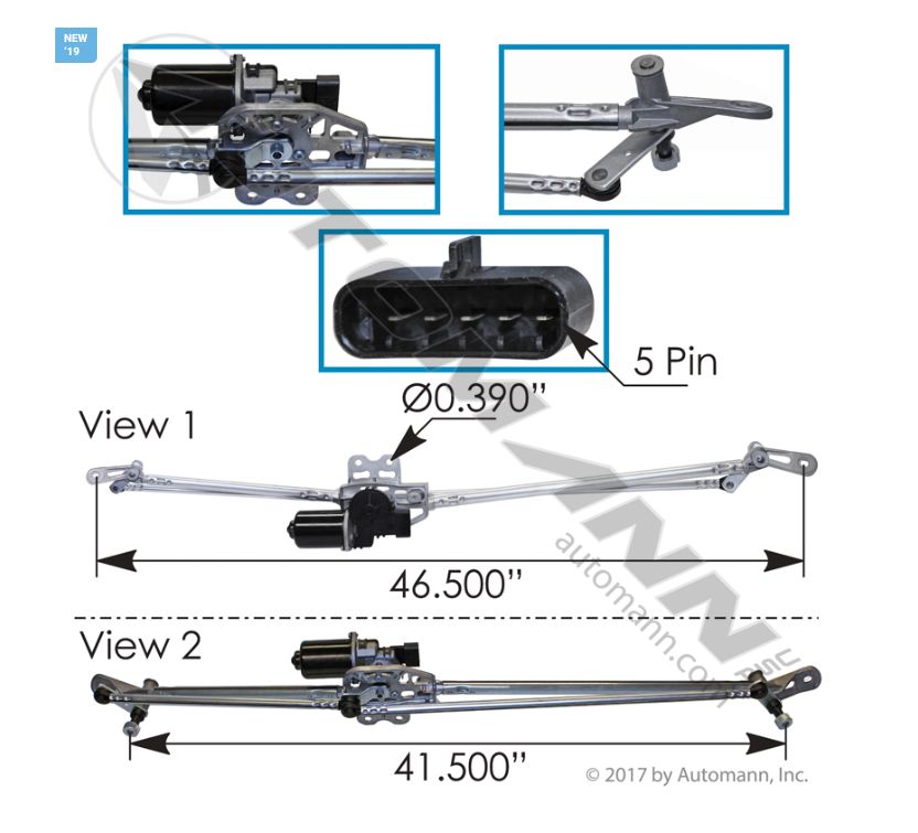 Wiper Motor N Linkage Freightliner / A2260959000 / F91498288