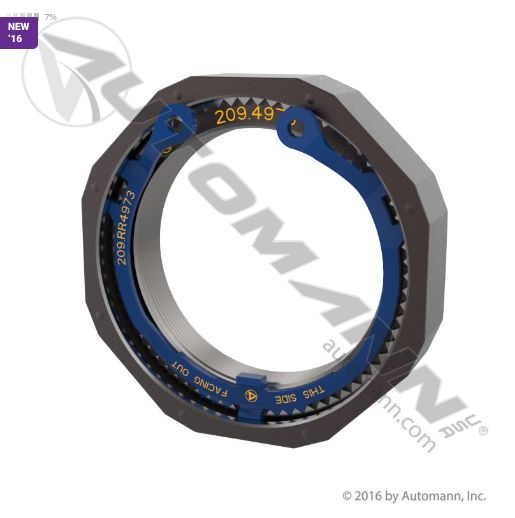 Unitized Spindle Nut Automann - Thread 3-1/4â-12" / Thickness 1.000" - Eaton, Ford, Freightliner, Kenworth, Mack, Meritor, Peterbilt, Volvo,/449-4973 / 209.4973