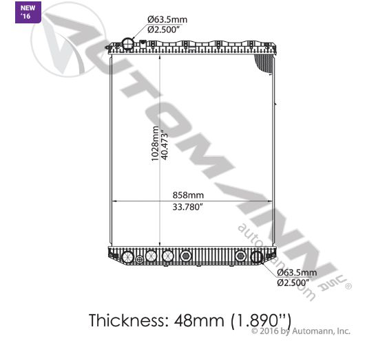 Radiator Mack-Volvo /20956564, 21146404, 85148411, 22234461/ 811.62104