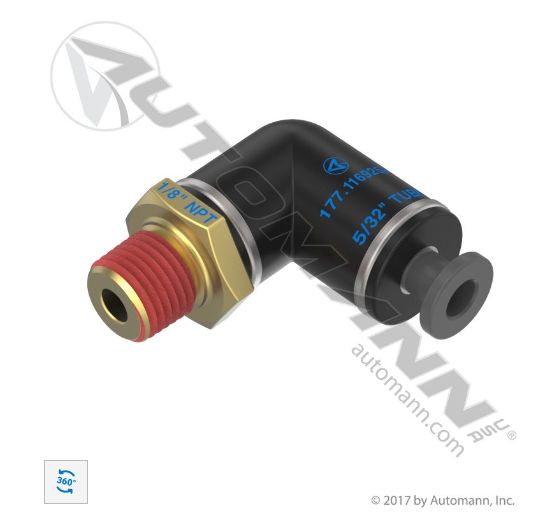 PLC Swivel Male Elbow 5/32 X 1/8in/QL136925A, 016222, S769PMT5322