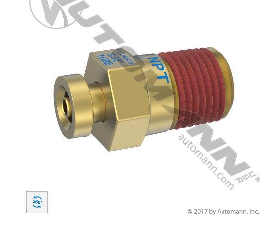 Brass PLC Male Connector 5/32 X 1/8in /1868X2.5, 68PMT5322, PL136825A, 016122