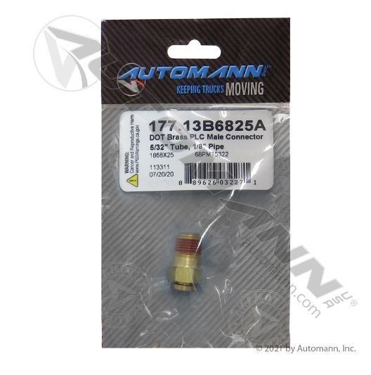 Brass PLC Male Connector 5/32 X 1/8in /1868X2.5, 68PMT5322, PL136825A, 016122
