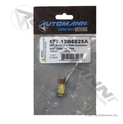 Brass PLC Male Connector 5/32 X 1/8in /1868X2.5, 68PMT5322, PL136825A, 016122