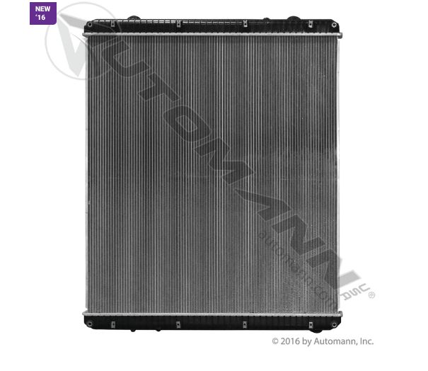Radiator - Freightliner (WITH OUT OIL COOLER) 08' > 15' Cascadia W/ Detroit S 60   /   / 0526620004, 0527749002, 0529617005ISX (42-1/8 Hgt. x 38.5" Wd.) - UP/Down Hose Passenger/