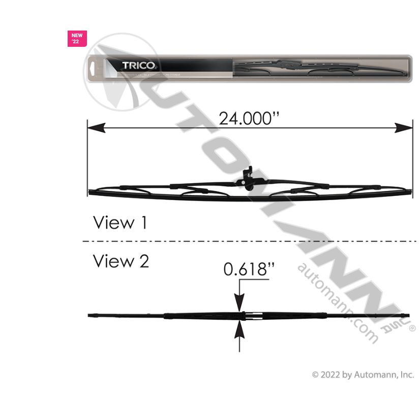 Wiper  Blande Trico  24in