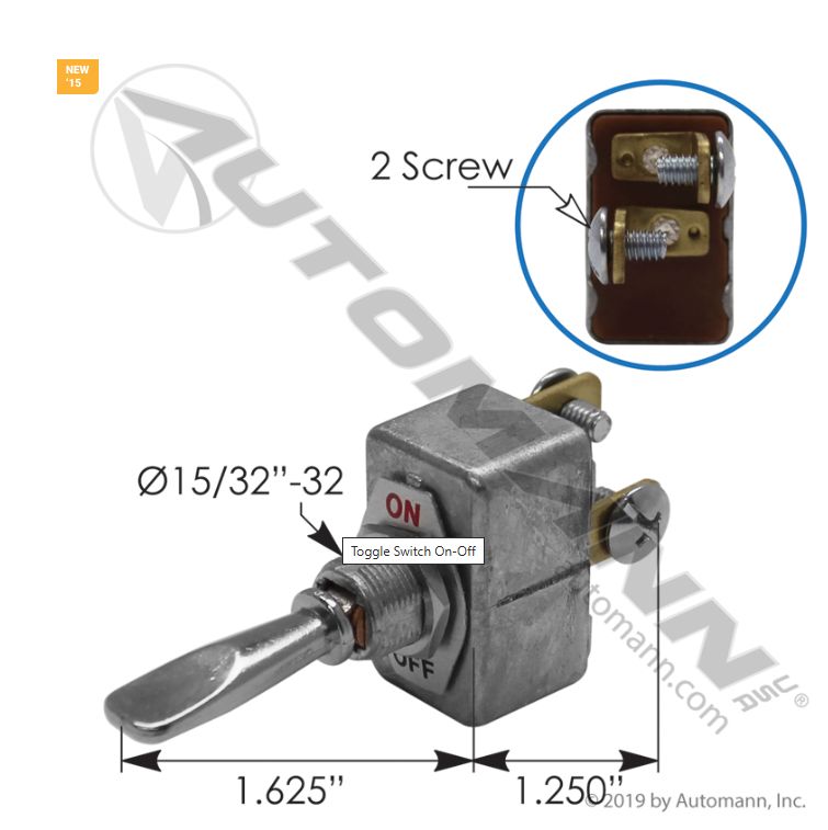 Toggle Switch On-Off  / 822121 / 	422642 / 	191020