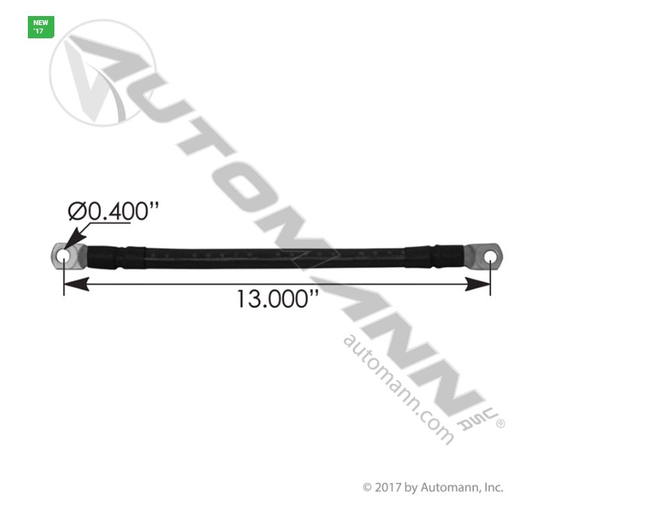 Battery Cable Bridge Stackable 2/0 13&quot; Black/  04316, 058119