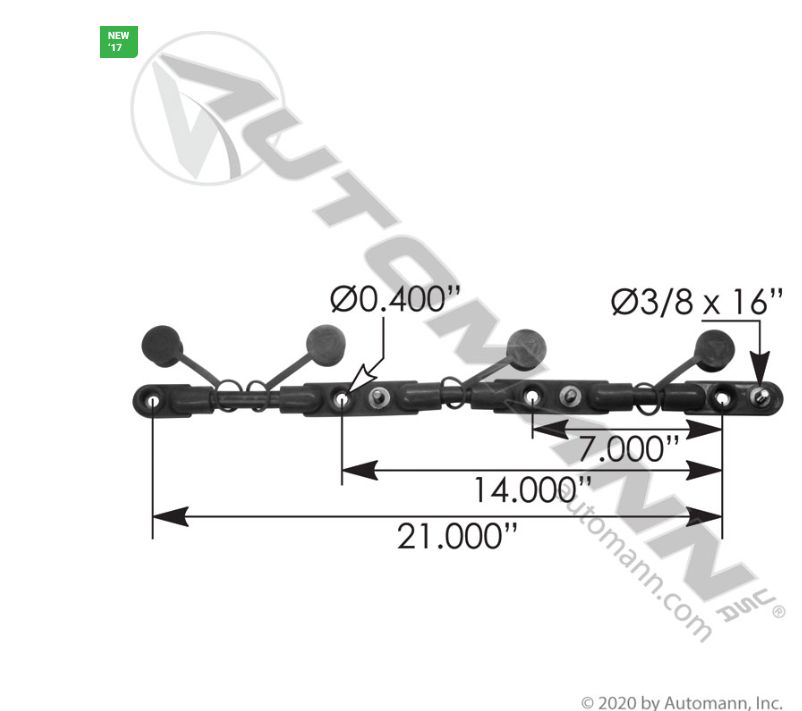 Cable Overmolded Harness 2/0 21in Black / 178.2022BK  /  04663