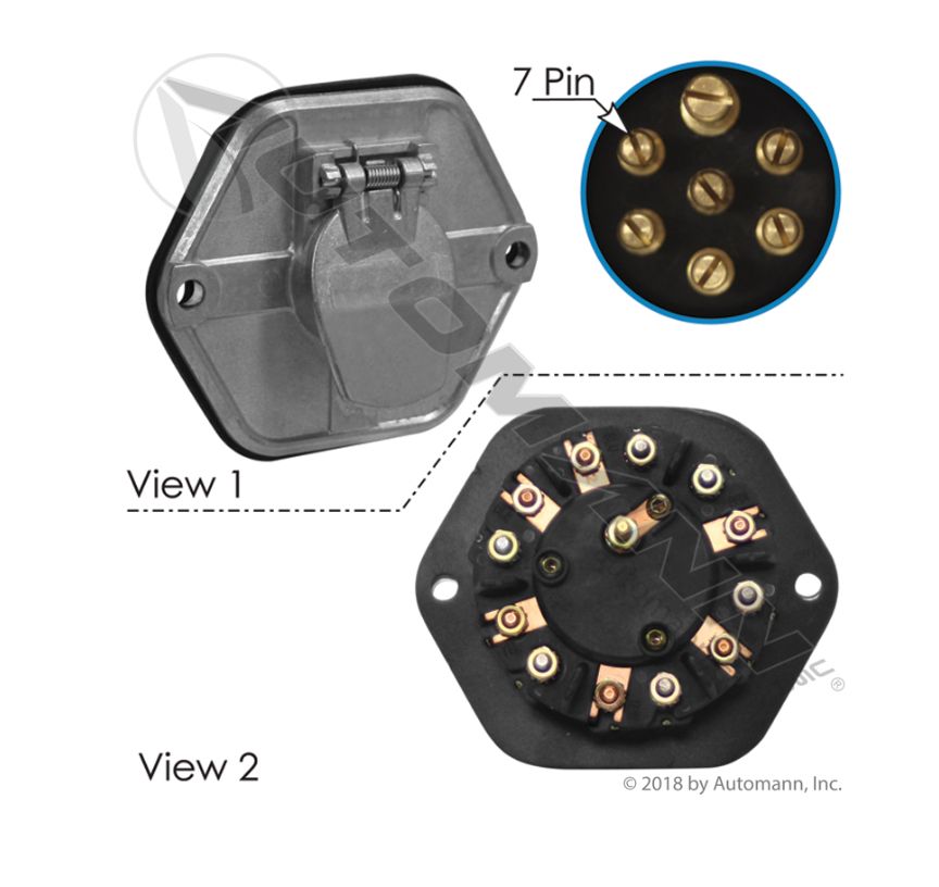 Socket 7 Way With 20 AMP Breaker / 179.1020 / 15762, 6707220, 421019, 593052, 820855