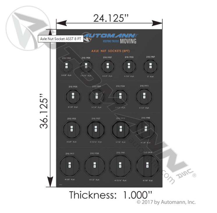 Axle Nut Socket 8PT / 210.ASB8