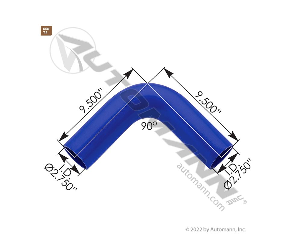 Coolant Hose  90 degree Elbow 3Ply  2.75 inch Inner Diameter  / 561.38275