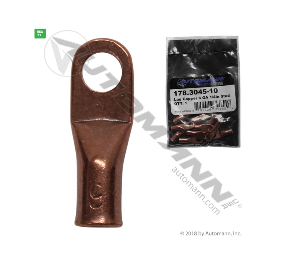 Lug Copper 6 GA 1/4in Stud /178.3045-10 /5012-64, 056033