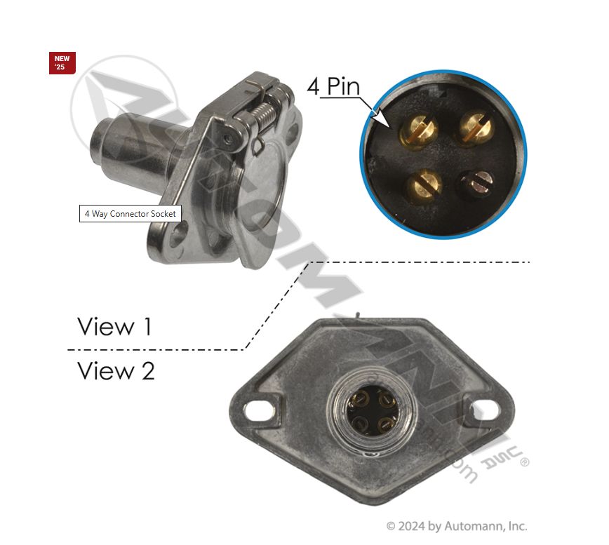 4 Way Connector Socket OE  /  11-404EP, 82-1020, 1232-BX, 670-42
