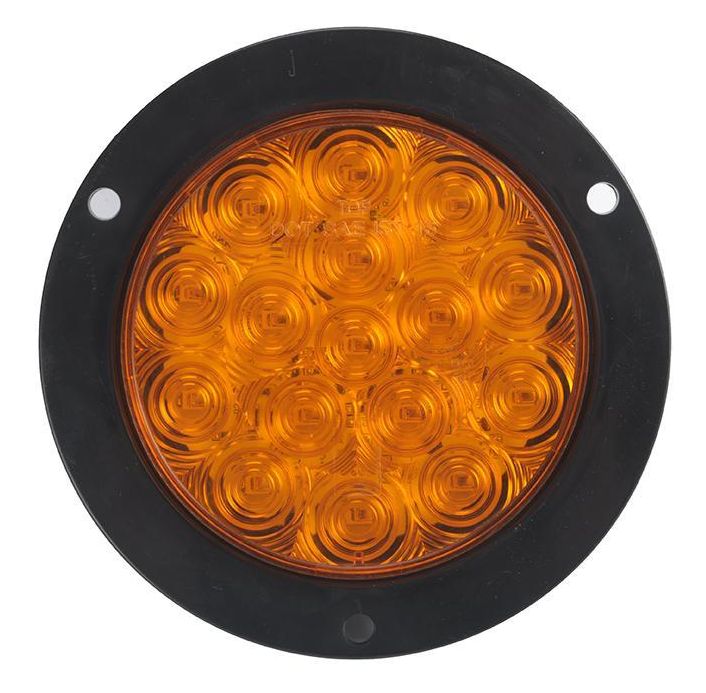 4&quot; Round AMBER, 16 SQ LED, 12V with Mounting Bracket