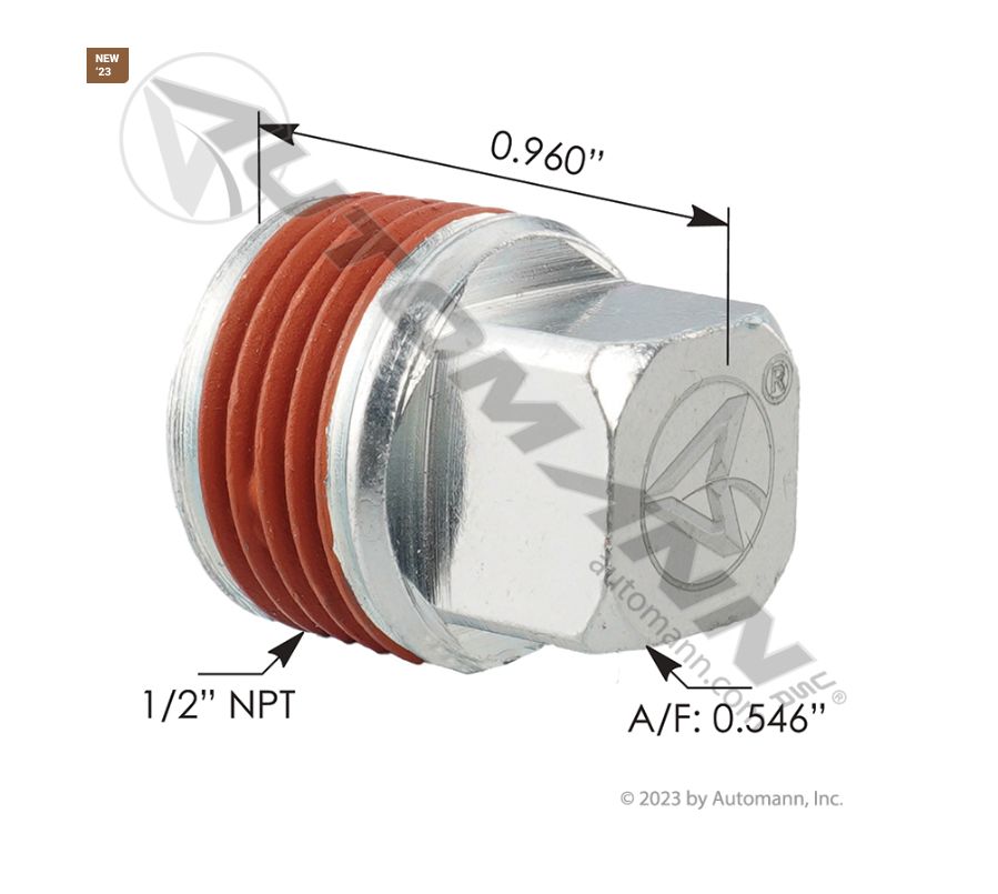 Magnetic Drain Plug 1/2in NPT /802.11008MP/PPM08
