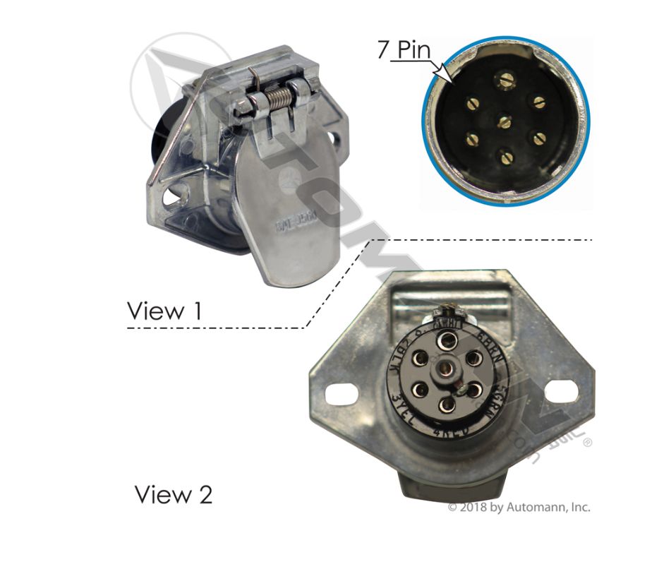 Trailer Socket 7 Pin /179.1017 /15720,/ 67072, /421015, 593084, /821002