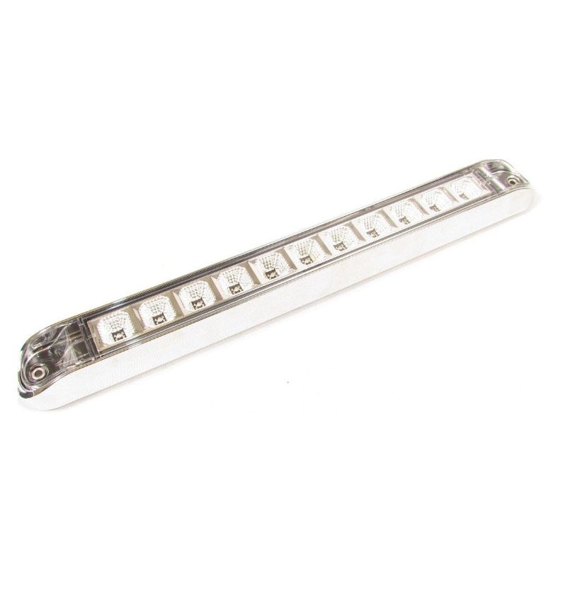 AMBER CLEAR, 11 LED LIGHT BAR WITH CHROME BEZEL/F235253
