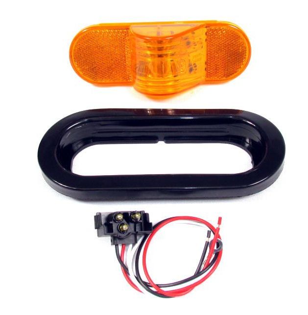 AMBER, OVAL MID-TURN LIGHT LED SEALED KIT / F235179
