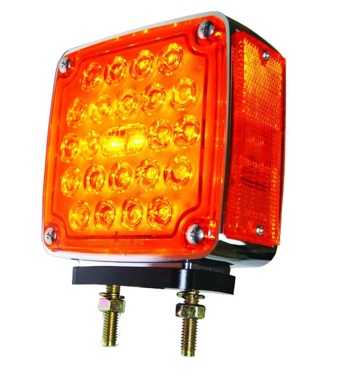 SQUARE,CHROME TURN SIGNAL LAMP LED (R) /  F235250