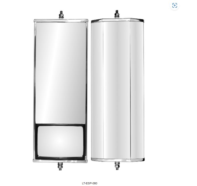MIRROR HEAD STAINLESS STEEL DUPLEX 6 1/8&quot; X 16 3/8&quot;Â UNIVERSAL 1PC