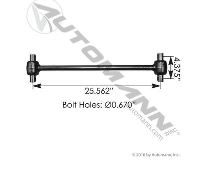 TORQUE ROD - Peterbilt  - 25.560" (25 - 14/25" )- P/N TMR553 / TR030020010, C656002, C656009, 937530