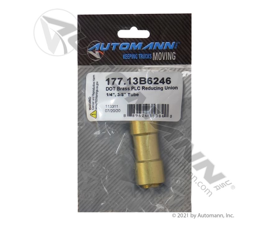 Brass PLC Reducing Union 3/8in to 1/4in / 177.13B6246/ 208P64, /119CB,/ 017083 /