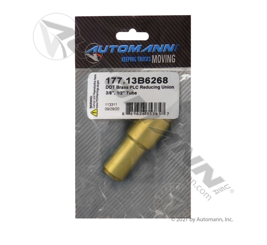 Brass PLC Reducing Union 1/2in to 3/8in /177.13B6268 /017085/, 8AB6AB,/ G314000806