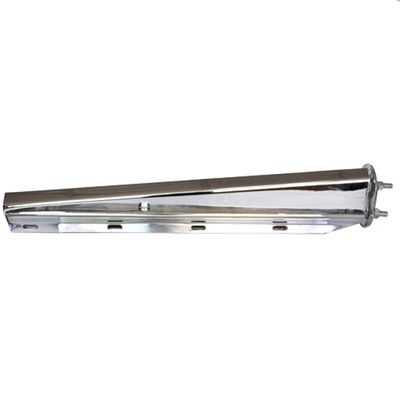 Mud Flap Hanger -  Chromed - Spring Loaded / Straight / Staper Style -  2.5&quot; Bolt Center to Center 2 Pc (Wide Bolts)