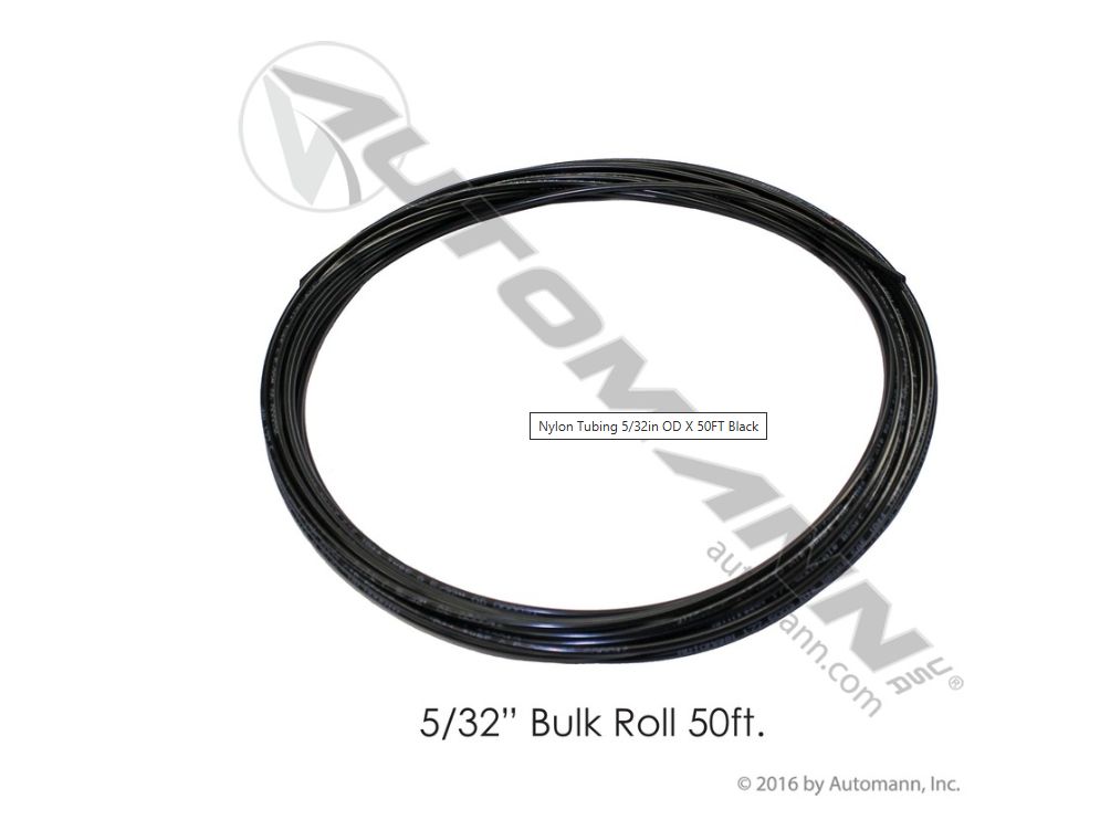 Nylon Air Lane Tubing 5/32in  OD x 50FT Black (SOLD PER FOOT)