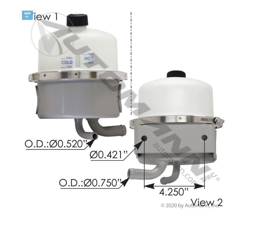 Power Steering Reservoir Freightliner / 575.1078 / 1413205000 / 1414746000 / 1417058000