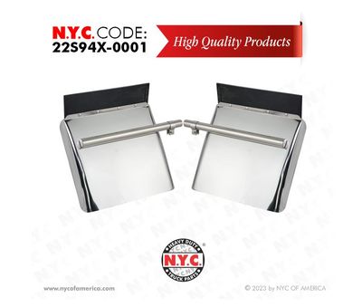Quarter Fender Kit 24in x 24in Complete with round tube, stainlees steel, sold by pair -NYC /22S94X0001 /SS21PA2 /	19401