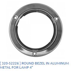 ROUND BEZEL IN ALUMINUM METAL FOR LAMP 4&quot; / 320-52226