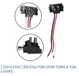 Pigtail for Stop/Turn/Tail Lamps / 320-53102