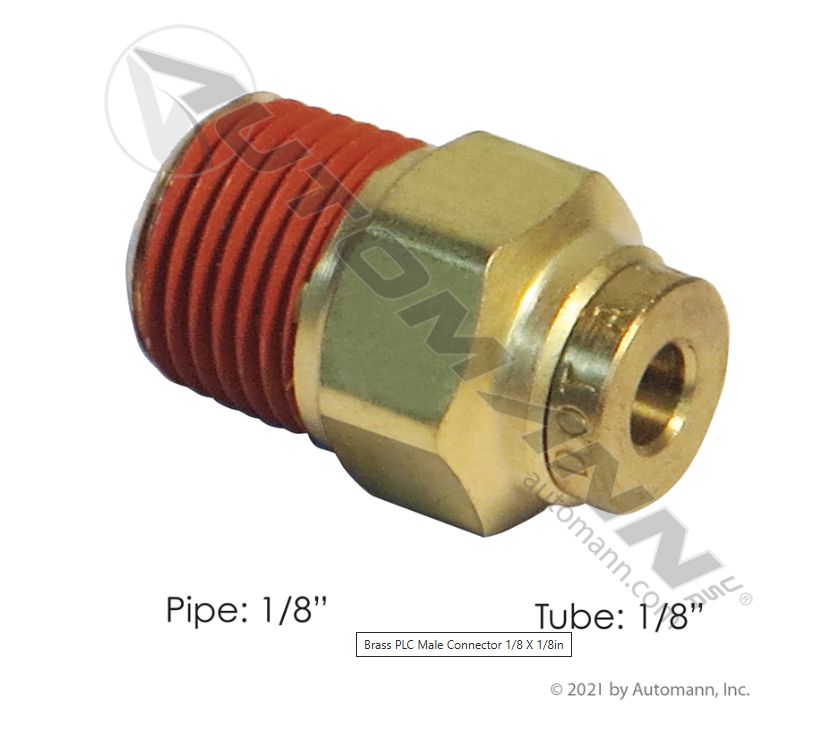 Brass PLC Male Connector 1/8 X 1/8in / 177.13B682A /PL13682A,/ 016112