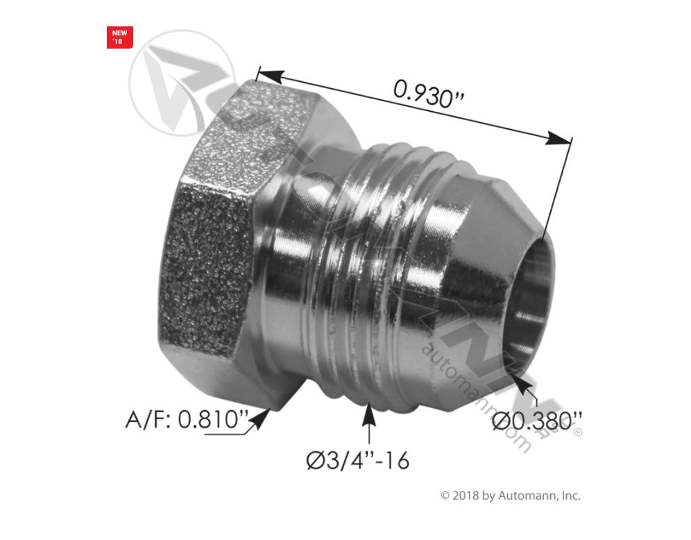 Steel Plug JIC 37 / 818.70430-0008 /70430-0008,/ JCP08