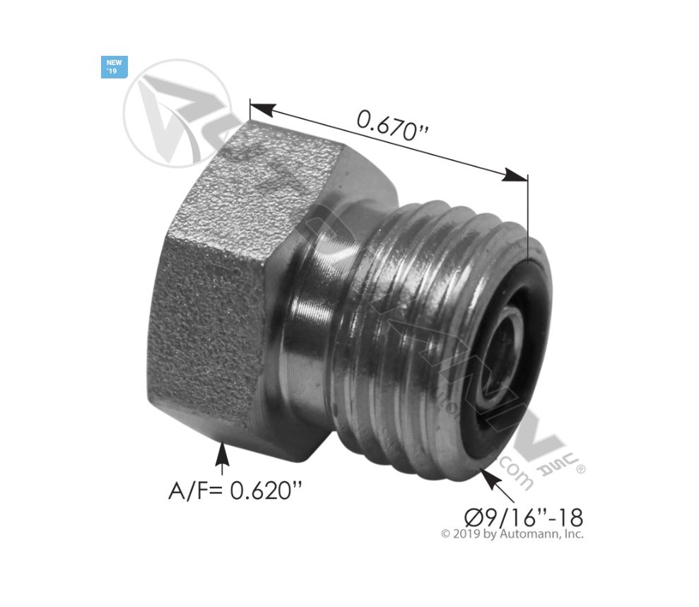Steel Plug O-Ring Face Seal / 818.70786-0004 /707860004, /OFP04