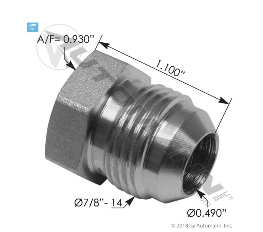 Steel Plug JIC 37 / 818.70430-0010 /704300010, /JCP10