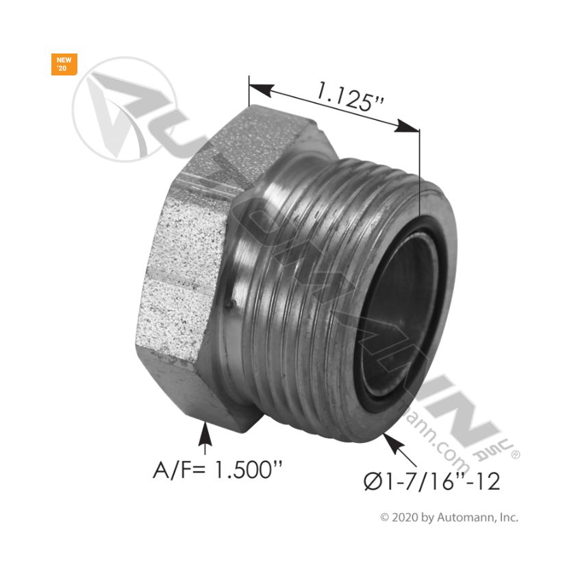 Steel Plug O-Ring Face Seal / 818.70786-0016 /707860016/, OFP16