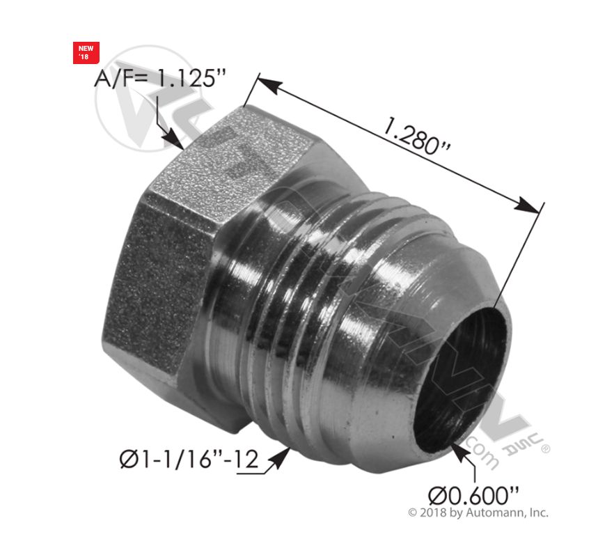 Steel Plug JIC 37 / 818.70430-0006 /704300006, /CP06